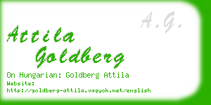 attila goldberg business card